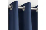 Navy Eyelet Vogue Pair Of Thermal Noise Reducing Room Darkening Curtains 229x137cm Navy Eyelet Vogue Pair Of Thermal Noise Reducing Room Darkening Curtains 229x137cm