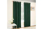 Green Eyelet Vogue Pair Of Thermal Noise Reducing Room Darkening Curtains 229x137cm Green Eyelet Vogue Pair Of Thermal Noise Reducing Room Darkening Curtains 229x137cm