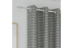 Grey Eyelet Aspen Pair Of Leaf Patterned Thermal Noise Reducing Room Darkening Curtains 229x183cm Grey Eyelet Aspen Pair Of Leaf Patterned Thermal Noise Reducing Room Darkening Curtains 229x183cm