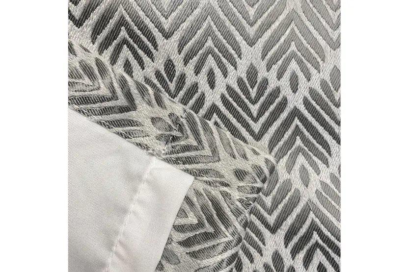Grey Eyelet Aspen Pair Of Leaf Patterned Thermal Noise Reducing Room Darkening Curtains 229x183cm Grey Eyelet Aspen Pair Of Leaf Patterned Thermal Noise Reducing Room Darkening Curtains 229x183cm