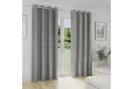 Grey Eyelet Aspen Pair Of Leaf Patterned Thermal Noise Reducing Room Darkening Curtains 229x229cm Grey Eyelet Aspen Pair Of Leaf Patterned Thermal Noise Reducing Room Darkening Curtains 229x229cm