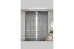 Grey Oasis Rod Pocket Pair Of Embroidered Leaf Design Voile Panel Sheer Curtains 140x183cm Grey Oasis Rod Pocket Pair Of Embroidered Leaf Design Voile Panel Sheer Curtains 140x183cm