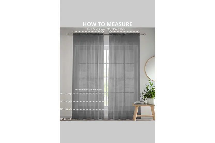 Natural Oasis Rod Pocket Pair Of Embroidered Leaf Design Voile Panel Sheer Curtains 140x122cm Natural Oasis Rod Pocket Pair Of Embroidered Leaf Design Voile Panel Sheer Curtains 140x122cm