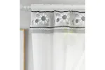 Black Keswick Floral Embroidery Kitchen Window Set With Matching Tie Backs 249x91cm Black Keswick Floral Embroidery Kitchen Window Set With Matching Tie Backs 249x91cm
