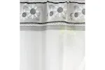 Black Keswick Floral Embroidery Kitchen Window Set With Matching Tie Backs 249x91cm Black Keswick Floral Embroidery Kitchen Window Set With Matching Tie Backs 249x91cm