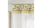 Yellow Keswick Floral Embroidery Kitchen Window Set With Matching Tie Backs 249x91cm Yellow Keswick Floral Embroidery Kitchen Window Set With Matching Tie Backs 249x91cm