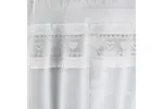 White Lucy Embroidered Heart Kitchen Window Set Pair Of Curtains With Frill Edging And Matching Tie Backs 106cm White Lucy Embroidered Heart Kitchen Window Set Pair Of Curtains With Frill Edging And Matching Tie Backs 106cm