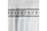 Black Lucy Embroidered Heart Kitchen Window Set Pair Of Curtains With Frill Edging And Matching Tie Backs 106cm Black Lucy Embroidered Heart Kitchen Window Set Pair Of Curtains With Frill Edging And Matching Tie Backs 106cm