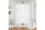 White Rod Pocket Sienna Pair Of Floral Paste Print Patterned Voile Panels 137cm White Rod Pocket Sienna Pair Of Floral Paste Print Patterned Voile Panels 137cm