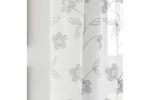 Grey Rod Pocket Sienna Pair Of Floral Paste Print Patterned Voile Panels 229cm Grey Rod Pocket Sienna Pair Of Floral Paste Print Patterned Voile Panels 229cm
