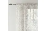 Natural Rod Pocket Willow Pair Of Leaf Print Linen Look Voile Panels 140x229cm Natural Rod Pocket Willow Pair Of Leaf Print Linen Look Voile Panels 140x229cm