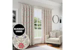 Red Floral Blackout Thermal Tape Top Cotswold Pair Of Curtains 229x229cm Red Floral Blackout Thermal Tape Top Cotswold Pair Of Curtains 229x229cm