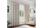 Red Floral Blackout Thermal Tape Top Cotswold Pair Of Curtains 229x229cm Red Floral Blackout Thermal Tape Top Cotswold Pair Of Curtains 229x229cm