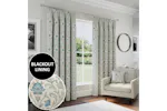 Blue Floral Blackout Thermal Tape Top Cotswold Pair Of Curtains 114x183cm Blue Floral Blackout Thermal Tape Top Cotswold Pair Of Curtains 114x183cm