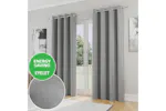 Grey Eyelet Nightfall Pair Of Room Darkening Supersoft Thermal Noise Reducing Curtains 168x229cm Grey Eyelet Nightfall Pair Of Room Darkening Supersoft Thermal Noise Reducing Curtains 168x229cm