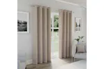 Natural Eyelet Austin Plain Pair Of Blackout Thermal Noise Reducing Curtains 229x229cm Natural Eyelet Austin Plain Pair Of Blackout Thermal Noise Reducing Curtains 229x229cm