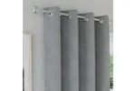 Grey Eyelet Austin Plain Pair Of Blackout Thermal Noise Reducing Curtains 229x229cm Grey Eyelet Austin Plain Pair Of Blackout Thermal Noise Reducing Curtains 229x229cm