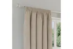 Natural Plain Tape Top Dallas Pair Of Blackout Thermal Noise Reducing Curtains 117x137cm Natural Plain Tape Top Dallas Pair Of Blackout Thermal Noise Reducing Curtains 117x137cm