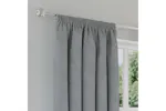 Grey Plain Tape Top Dallas Pair Of Blackout Thermal Noise Reducing Curtains 117x137cm Grey Plain Tape Top Dallas Pair Of Blackout Thermal Noise Reducing Curtains 117x137cm