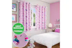 Pink Metallic Eyelet Charm Pair Of Room Darkening Thermal Noise Reducing Childrens Curtains 168x183cm Pink Metallic Eyelet Charm Pair Of Room Darkening Thermal Noise Reducing Childrens Curtains 168x183cm