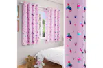 Pink Metallic Eyelet Charm Pair Of Room Darkening Thermal Noise Reducing Childrens Curtains 168x183cm Pink Metallic Eyelet Charm Pair Of Room Darkening Thermal Noise Reducing Childrens Curtains 168x183cm