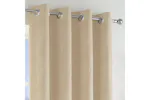 Natural Eyelet Chester Pair Of Herringbone Jacquard Thermal Noise Reducing Blackout Curtains 117x183cm Natural Eyelet Chester Pair Of Herringbone Jacquard Thermal Noise Reducing Blackout Curtains 117x183cm