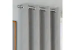 Grey Eyelet Chester Pair Of Herringbone Jacquard Thermal Noise Reducing Blackout Curtains 168x137cm Grey Eyelet Chester Pair Of Herringbone Jacquard Thermal Noise Reducing Blackout Curtains 168x137cm