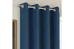 Navy Eyelet Chester Pair Of Herringbone Jacquard Thermal Noise Reducing Blackout Curtains 229x183cm Navy Eyelet Chester Pair Of Herringbone Jacquard Thermal Noise Reducing Blackout Curtains 229x183cm