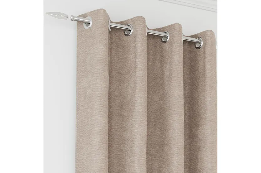 Sand Eyelet Knightsbridge Single Door Chenille Thermal Noise Reducing Blackout Curtain 168x214cm Sand Eyelet Knightsbridge Single Door Chenille Thermal Noise Reducing Blackout Curtain 168x214cm