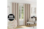 Natural Eyelet Sherwood Pair Of Jacquard Leaf Design Thermal Noise Reducing Blackout Curtains 229x229cm Natural Eyelet Sherwood Pair Of Jacquard Leaf Design Thermal Noise Reducing Blackout Curtains 229x229cm