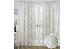 Green Rod Pocket Bracken Pair Of Wild Leaf Print Linen Look Voile Panels 140x183cm Green Rod Pocket Bracken Pair Of Wild Leaf Print Linen Look Voile Panels 140x183cm