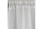 White Rod Pocket Jewel Pair Of Diamante Embellished Linen Look Voile Panels 140x122cm White Rod Pocket Jewel Pair Of Diamante Embellished Linen Look Voile Panels 140x122cm