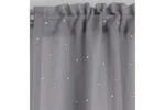 Grey Rod Pocket Jewel Pair Of Diamante Embellished Linen Look Voile Panels 140x229cm Grey Rod Pocket Jewel Pair Of Diamante Embellished Linen Look Voile Panels 140x229cm