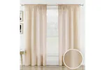 Natural Rod Pocket Rhodes Pair Of Linen Look Voile Panels 140x137cm Natural Rod Pocket Rhodes Pair Of Linen Look Voile Panels 140x137cm