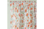 Burnt Orange Rod Pocket Mia Pair Of Floral Print Linen Look Voile Panels 140x229cm Burnt Orange Rod Pocket Mia Pair Of Floral Print Linen Look Voile Panels 140x229cm