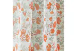 Burnt Orange Rod Pocket Mia Pair Of Floral Print Linen Look Voile Panels 140x229cm Burnt Orange Rod Pocket Mia Pair Of Floral Print Linen Look Voile Panels 140x229cm