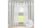 White Eyelet Header Andorra Pair Of Textured Fabric Header Linen Look Voile Panels 140x229cm White Eyelet Header Andorra Pair Of Textured Fabric Header Linen Look Voile Panels 140x229cm