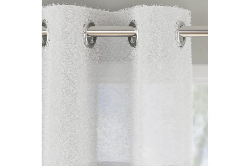 White Eyelet Header Andorra Pair Of Textured Fabric Header Linen Look Voile Panels 140x229cm White Eyelet Header Andorra Pair Of Textured Fabric Header Linen Look Voile Panels 140x229cm