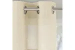 Cream Eyelet Header Andorra Pair Of Textured Fabric Header Linen Look Voile Panels 140x229cm Cream Eyelet Header Andorra Pair Of Textured Fabric Header Linen Look Voile Panels 140x229cm