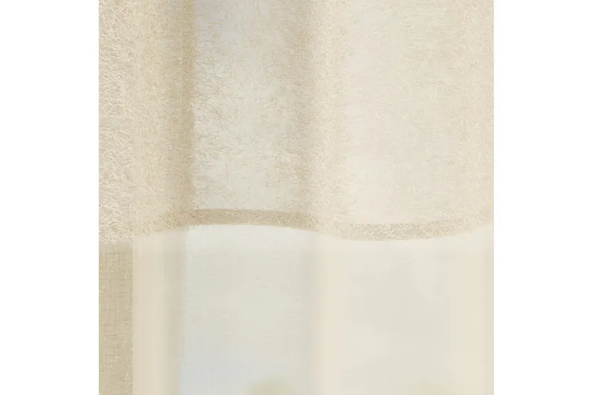 Cream Eyelet Header Andorra Pair Of Textured Fabric Header Linen Look Voile Panels 140x229cm Cream Eyelet Header Andorra Pair Of Textured Fabric Header Linen Look Voile Panels 140x229cm