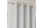 Grey Eyelet Tokyo Pair Of Velvet Embossed Thermal Noise Reducing Room Darkening Curtains 229x183cm Grey Eyelet Tokyo Pair Of Velvet Embossed Thermal Noise Reducing Room Darkening Curtains 229x183cm