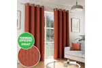 Orange Eyelet Tokyo Pair Of Velvet Embossed Thermal Noise Reducing Room Darkening Curtains 117x137cm Orange Eyelet Tokyo Pair Of Velvet Embossed Thermal Noise Reducing Room Darkening Curtains 117x137cm