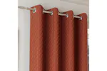 Orange Eyelet Tokyo Pair Of Velvet Embossed Thermal Noise Reducing Room Darkening Curtains 117x183cm Orange Eyelet Tokyo Pair Of Velvet Embossed Thermal Noise Reducing Room Darkening Curtains 117x183cm