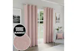 Blush Eyelet Austin Plain Pair Of Blackout Thermal Noise Reducing Curtains 229x229cm Blush Eyelet Austin Plain Pair Of Blackout Thermal Noise Reducing Curtains 229x229cm