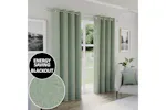 Green Plain Tape Top Dallas Pair Of Blackout Thermal Noise Reducing Curtains 168x229cm Green Plain Tape Top Dallas Pair Of Blackout Thermal Noise Reducing Curtains 168x229cm