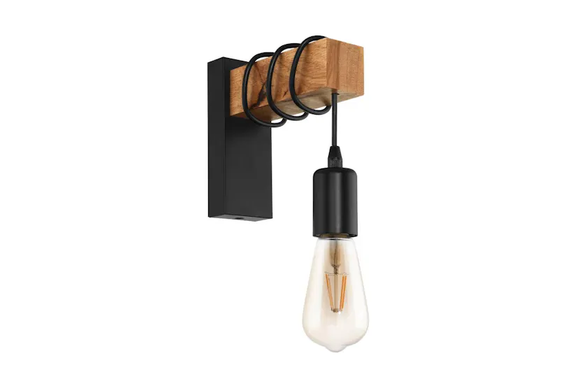Eglo | Townshend 3 Industrial Wall Light | Brown/Black Eglo | Townshend 3 Industrial Wall Light | Brown/Black