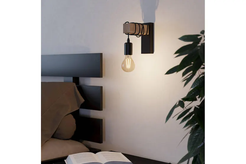 Eglo | Townshend 3 Industrial Wall Light | Brown/Black Eglo | Townshend 3 Industrial Wall Light | Brown/Black