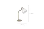 Eglo | Macere Desk Lamp | Nickel/White Eglo | Macere Desk Lamp | Nickel/White