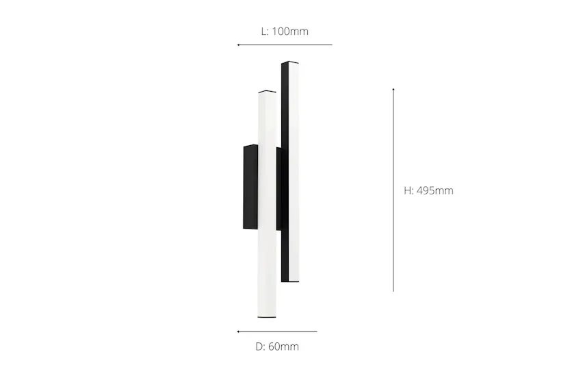 Eglo | Serricella Linear Exterior LED Wall Light | Black/White Eglo | Serricella Linear Exterior LED Wall Light | Black/White