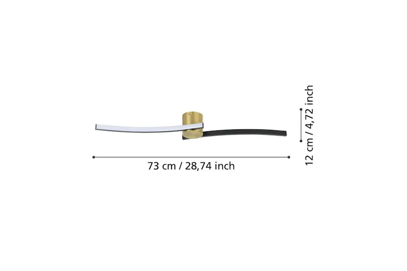 Eglo | Aieta Minimalist Ceiling Light | Gold/Black Eglo | Aieta Minimalist Ceiling Light | Gold/Black
